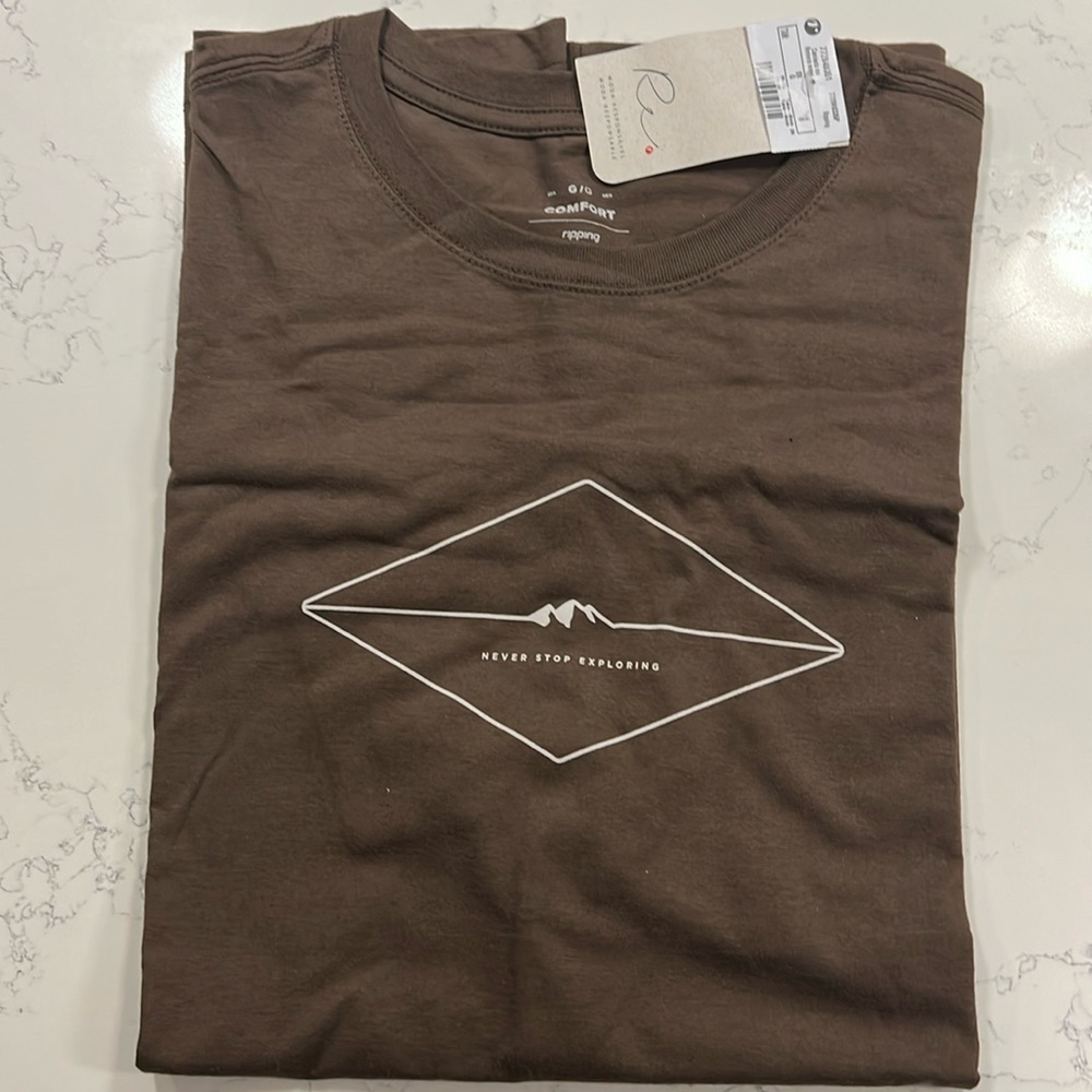 Brown T-shirt pure Peruvian Cotton size large